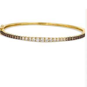 Elegant Levian 14k Gold diamond Bangle Bracelet